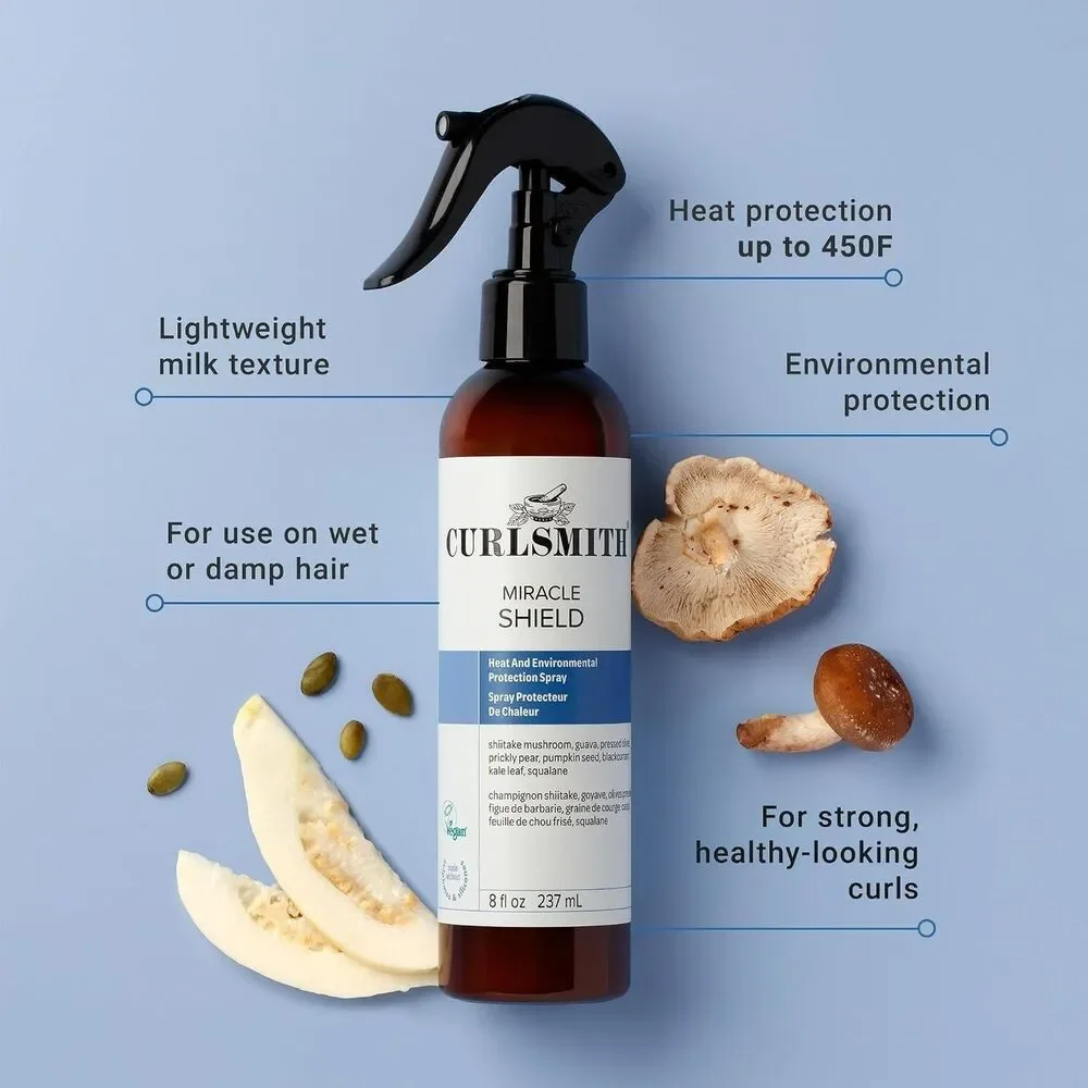 CURLSMITH Miracle Shield-Multi-Protection Spray for Curls Shield Hair Mist 2oz